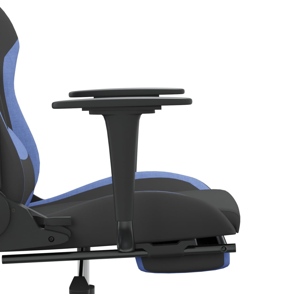 Fauteuil gamer massant tissu noir et