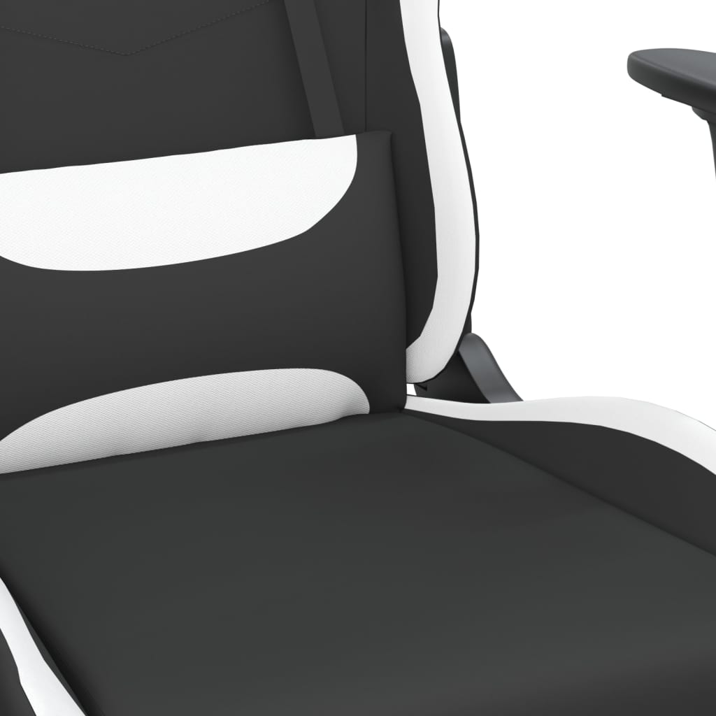 Fauteuil gamer massant tissu noir et