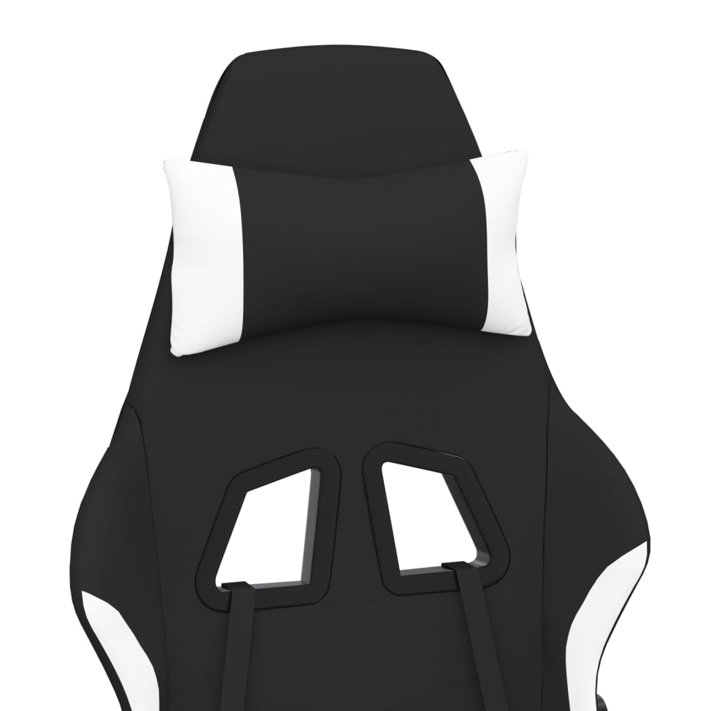 Fauteuil gamer massant tissu noir et