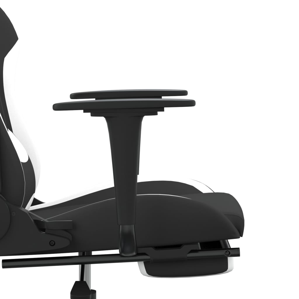 Fauteuil gamer massant tissu noir et