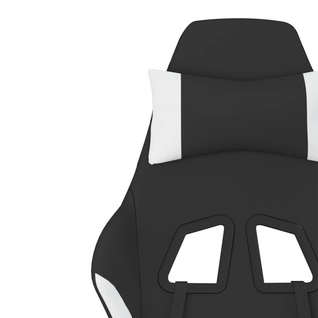 Fauteuil gamer massant tissu noir et