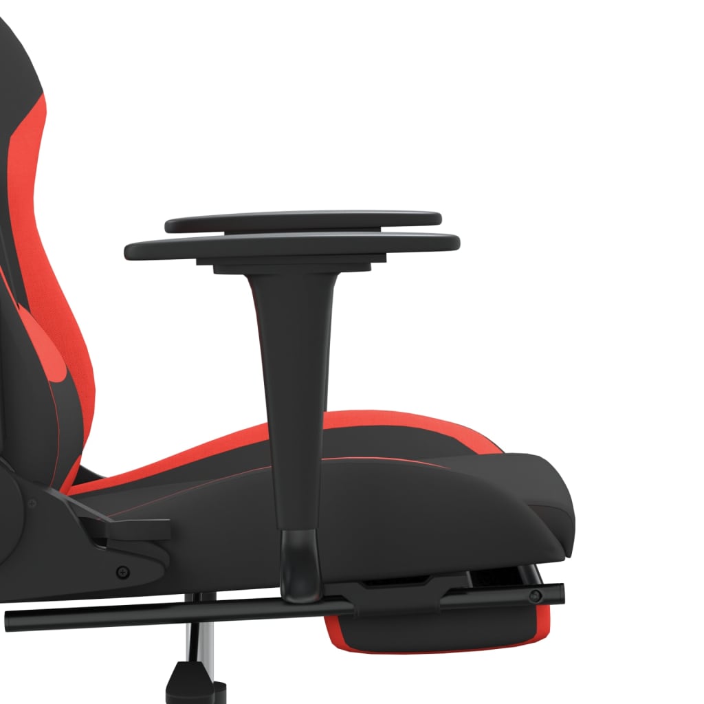 Fauteuil gamer massant tissu noir et