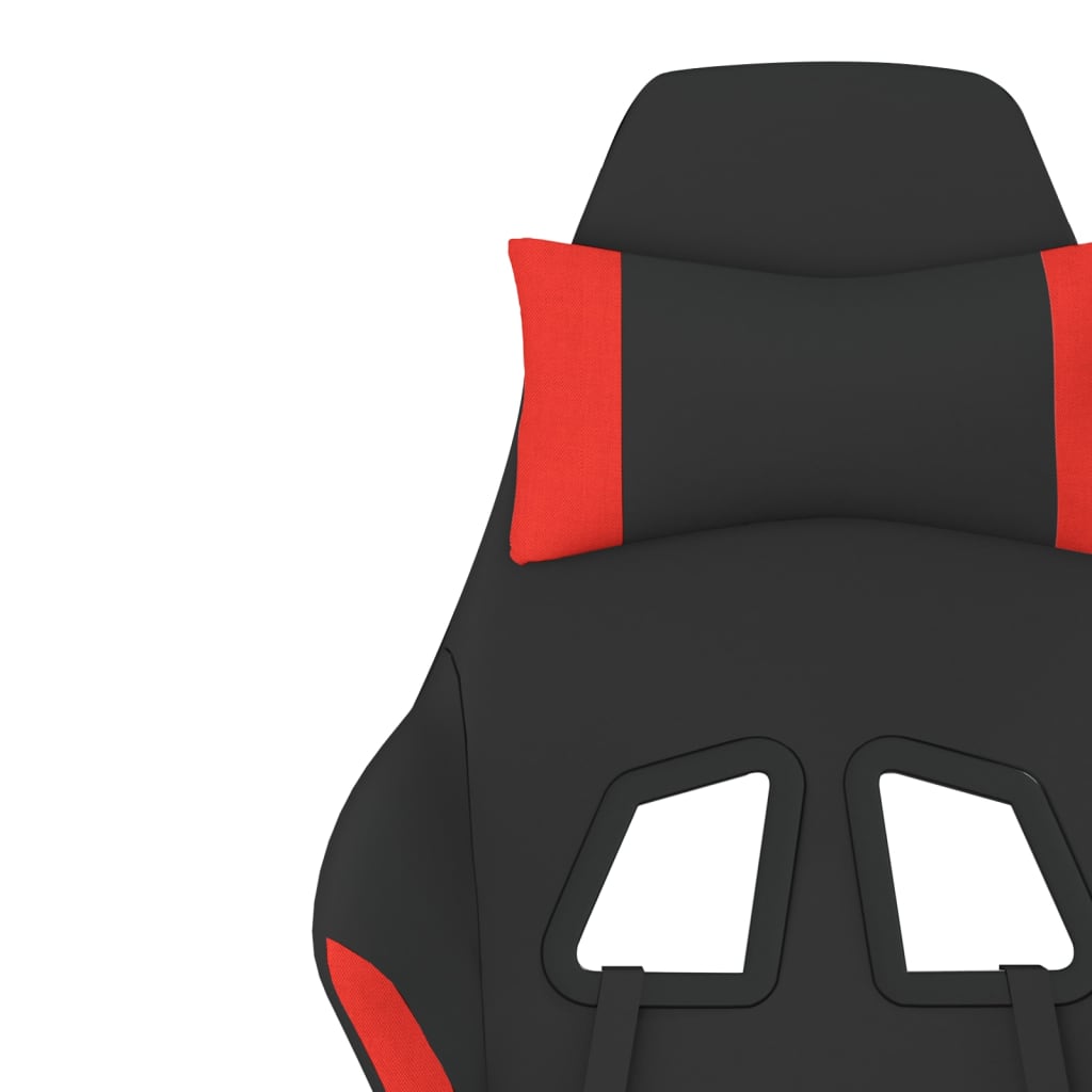 Fauteuil gamer massant tissu noir et