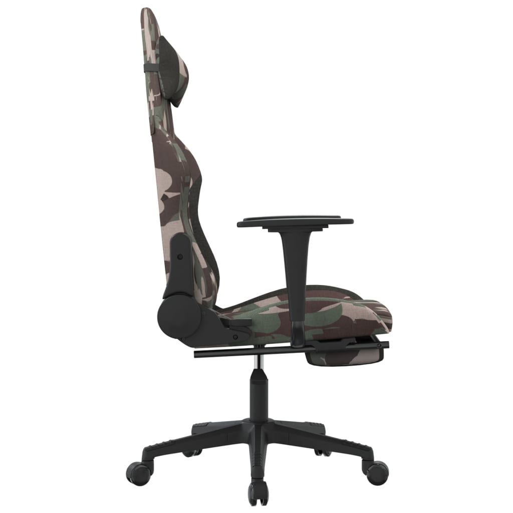 Fauteuil gamer massant tissu noir et