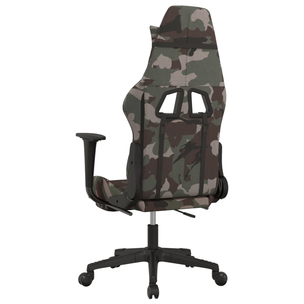 Fauteuil gamer massant tissu noir et