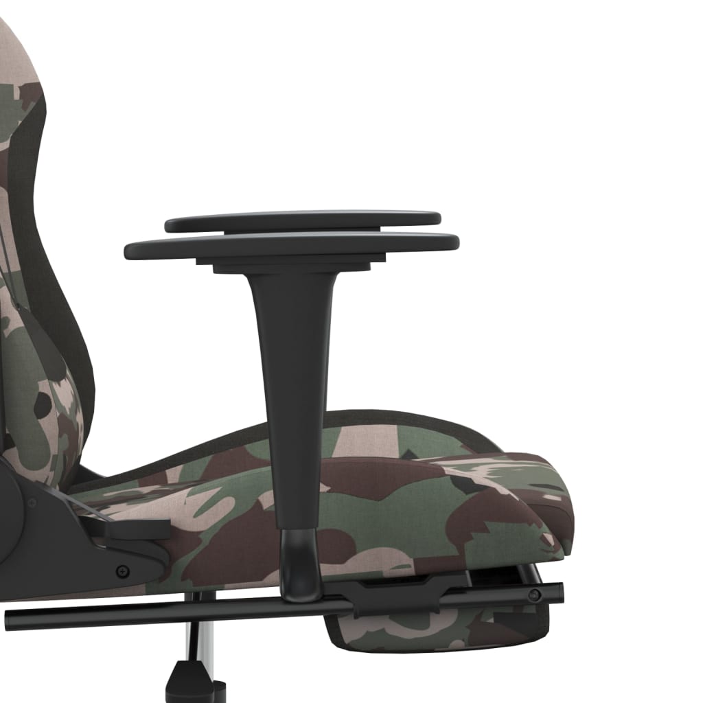 Fauteuil gamer massant tissu noir et