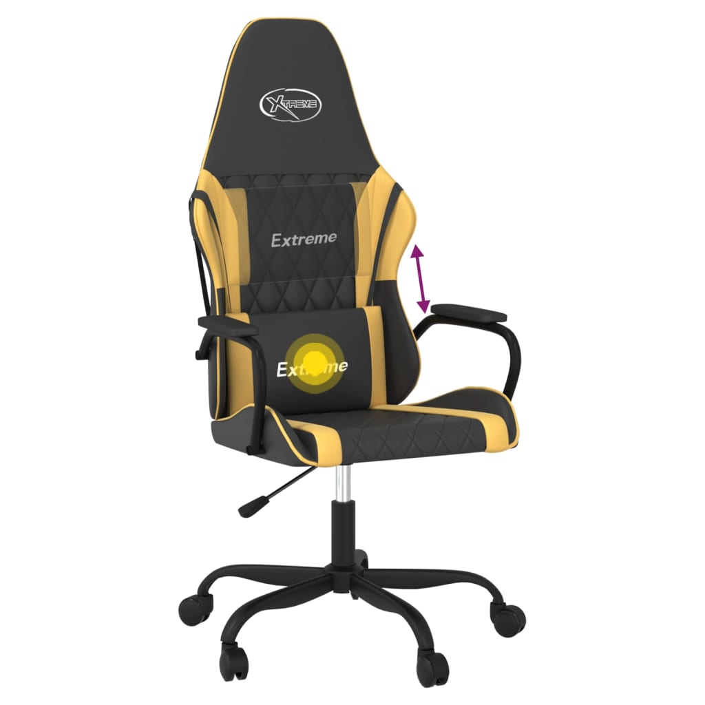 Fauteuil gamer massant simili cuir