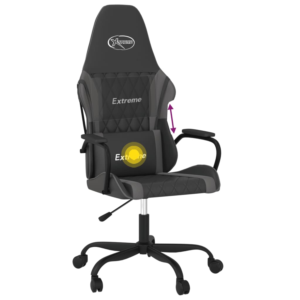 Fauteuil gamer massant simili cuir