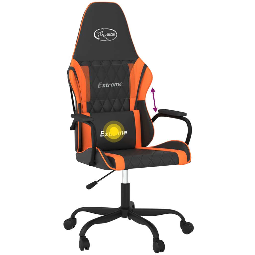 Fauteuil gamer massant simili cuir