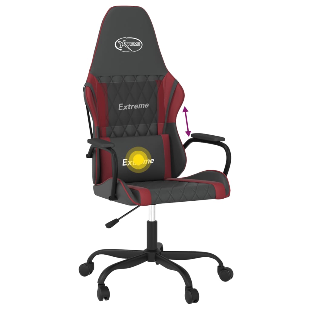 Fauteuil gamer massant simili cuir