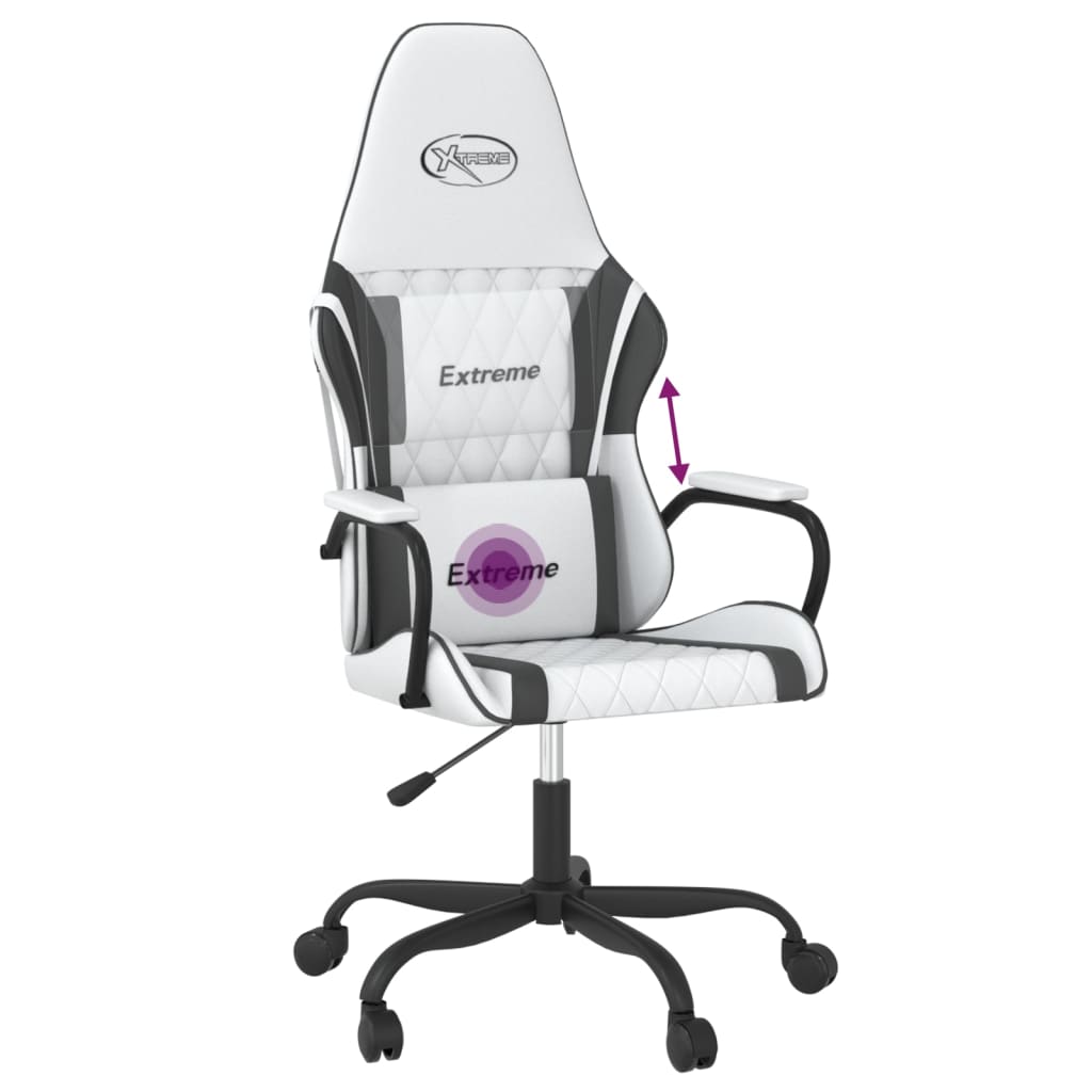 Fauteuil gamer massant simili cuir