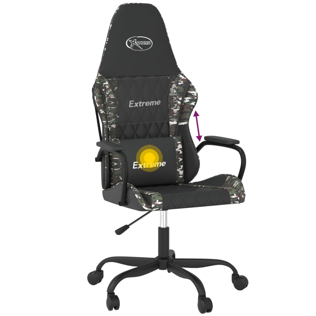 Fauteuil gamer massant simili cuir