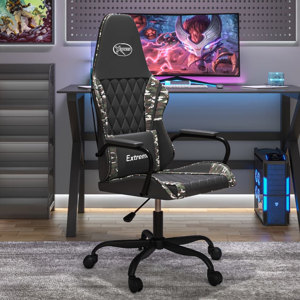 Fauteuil gamer massant simili cuir