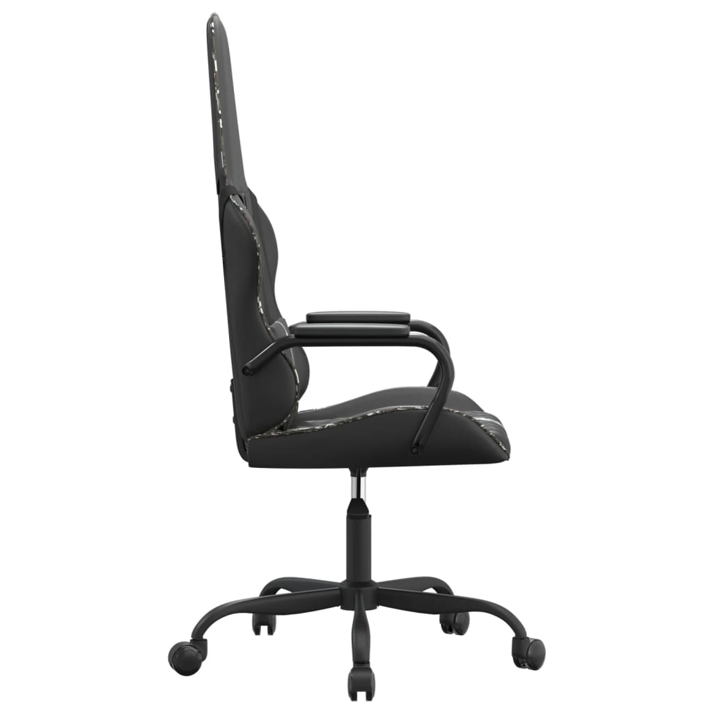 Fauteuil gamer massant simili cuir noir et doré