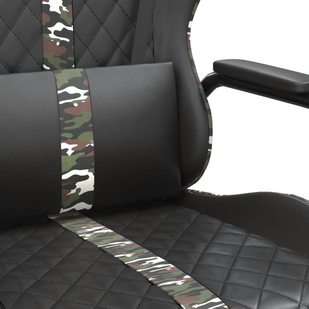 Fauteuil gamer massant simili cuir noir et doré