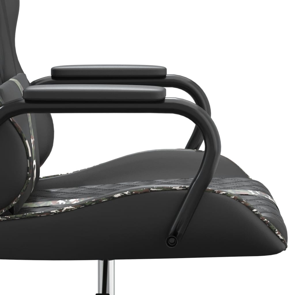 Fauteuil gamer massant simili cuir noir et doré