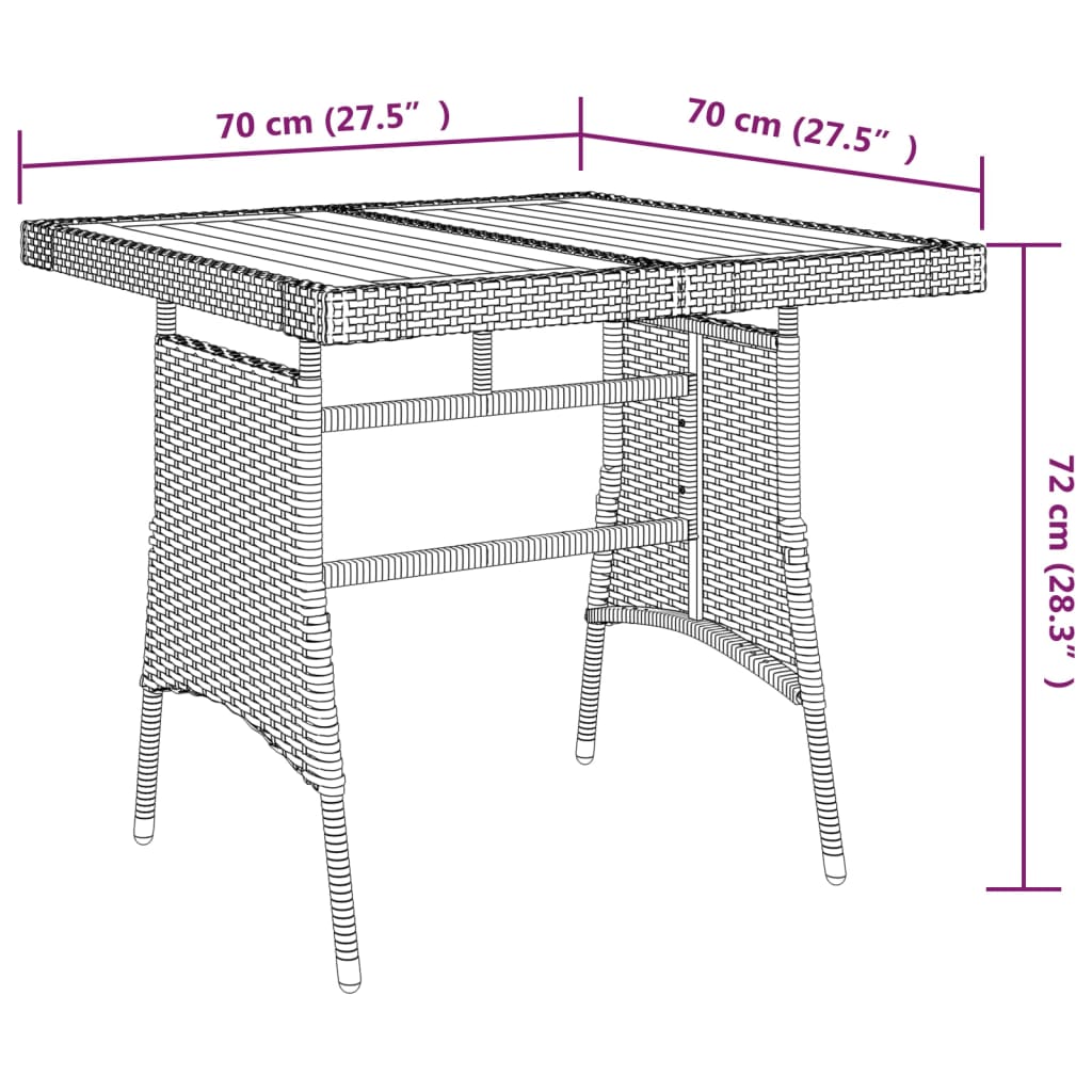 Ensemble de jardin 5 pièces en polyrotin