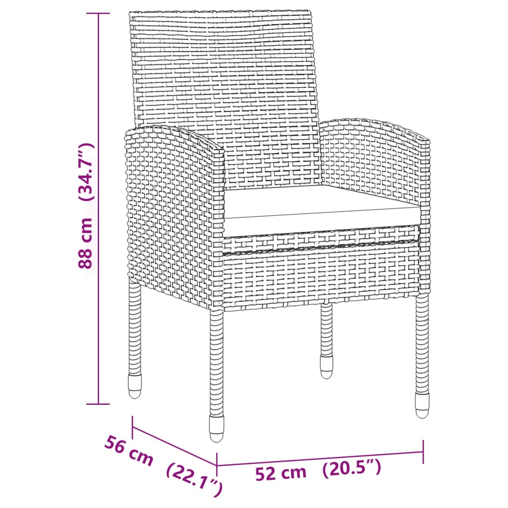 5-delige Tuinset poly rattan