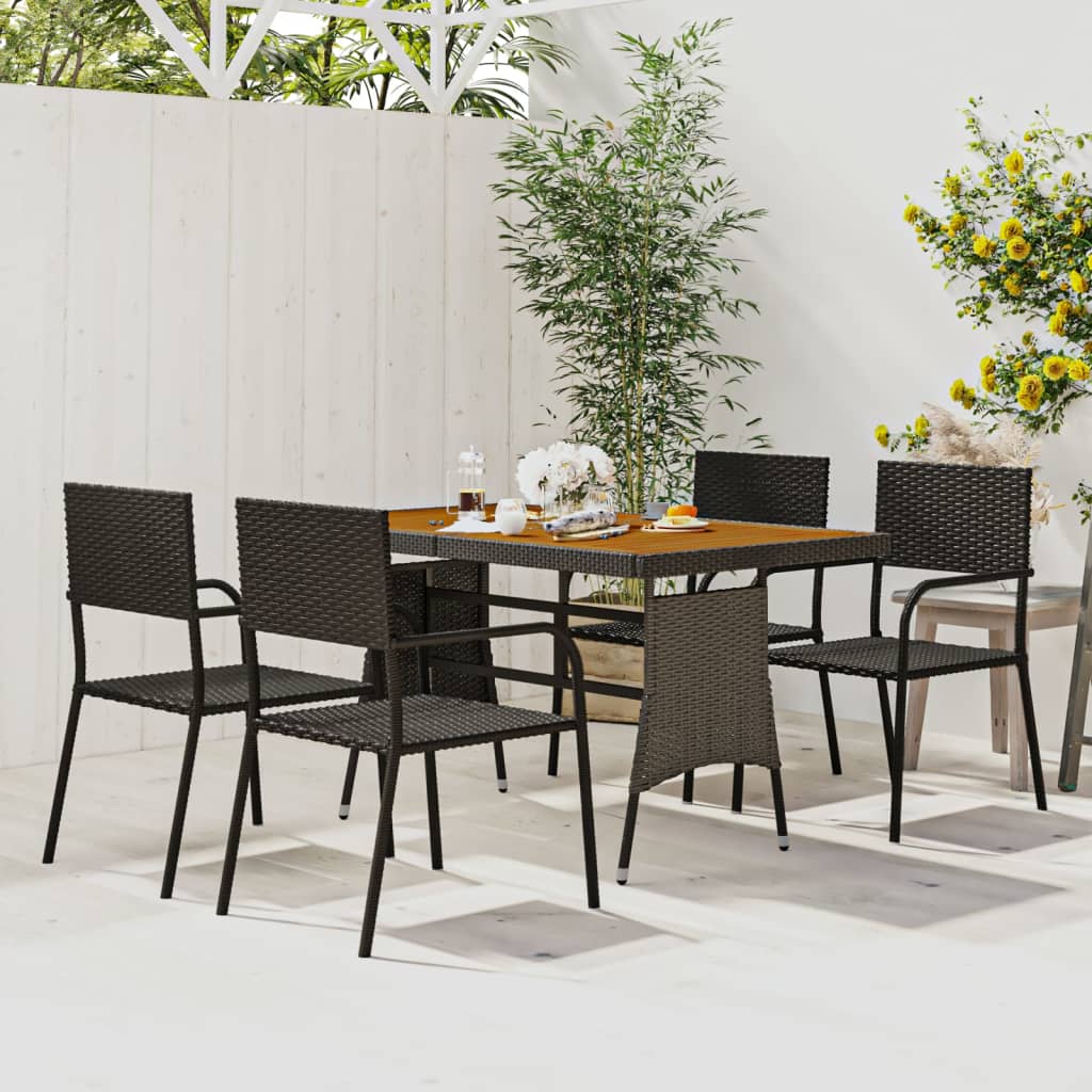 5-delige Tuinset poly rattan