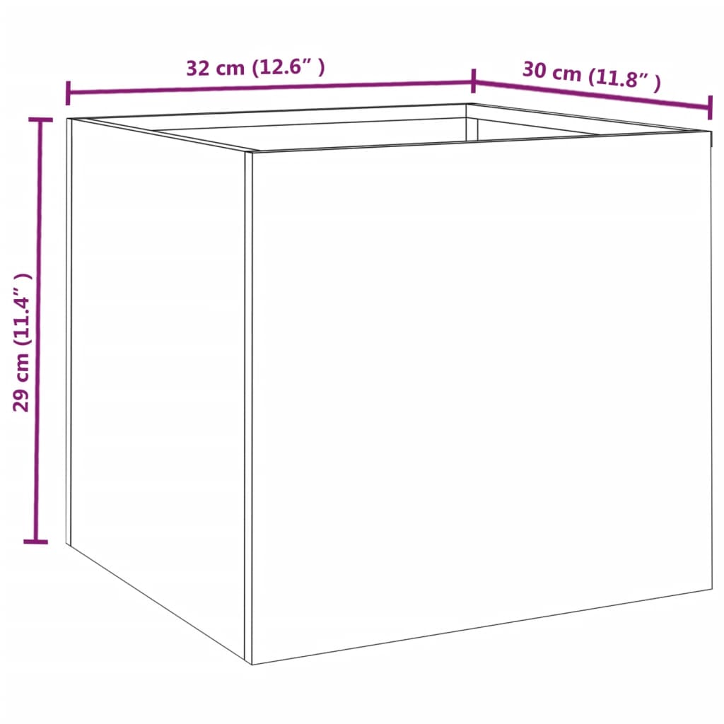 Plantenbak 42x38x75 cm cortenstaal