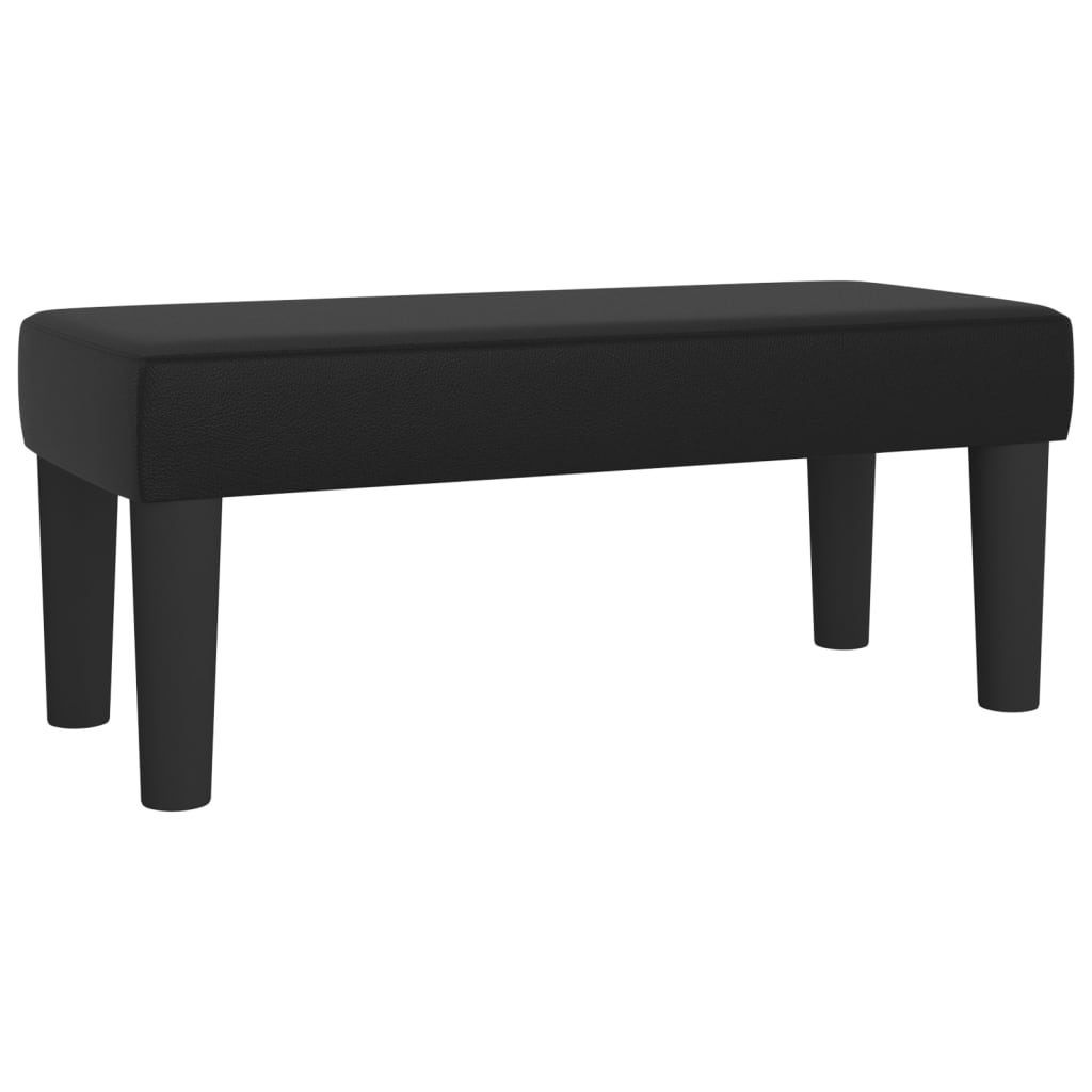 Banc 70x30x30 cm cuir artificiel noir