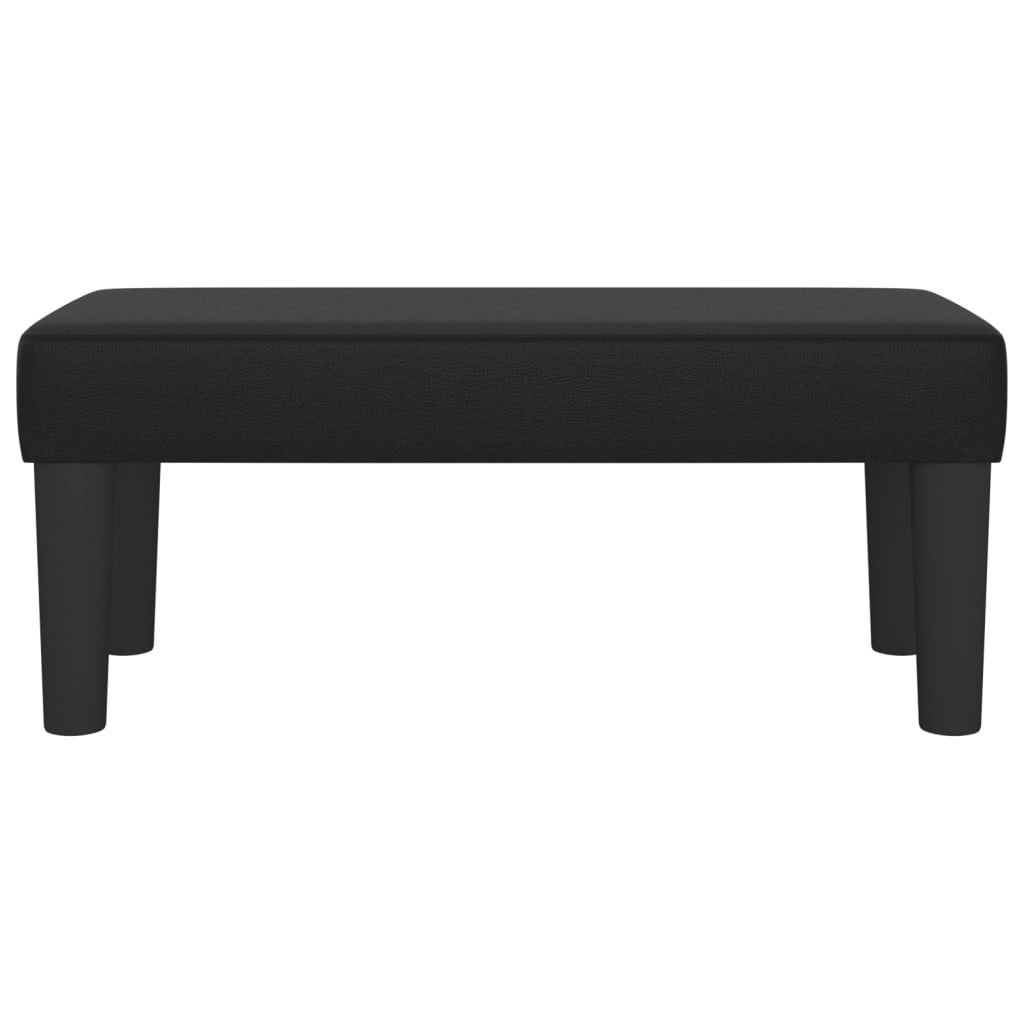 Banc 70x30x30 cm cuir artificiel noir