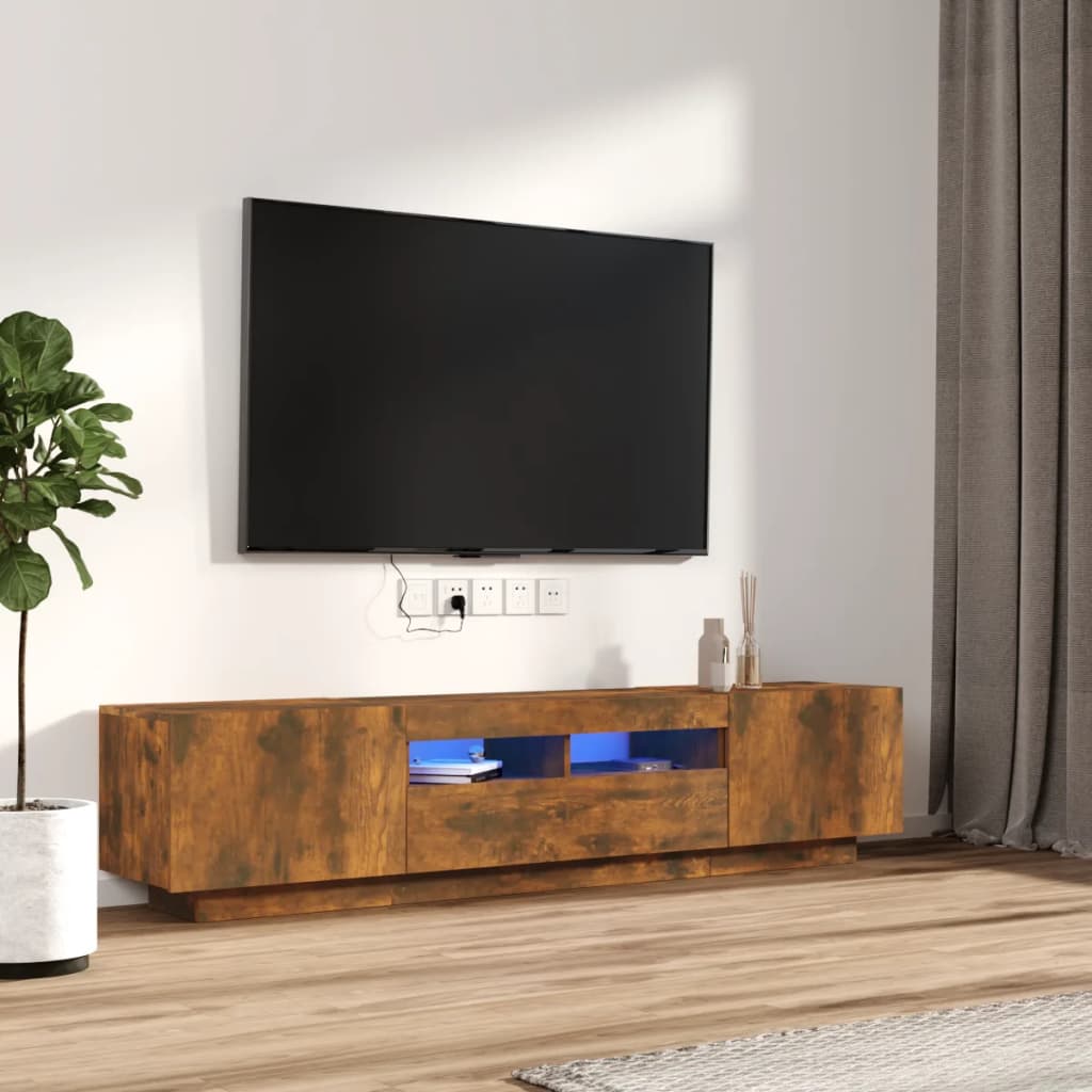 Tv-meubel met LED-verlichting 180x35x40 cm