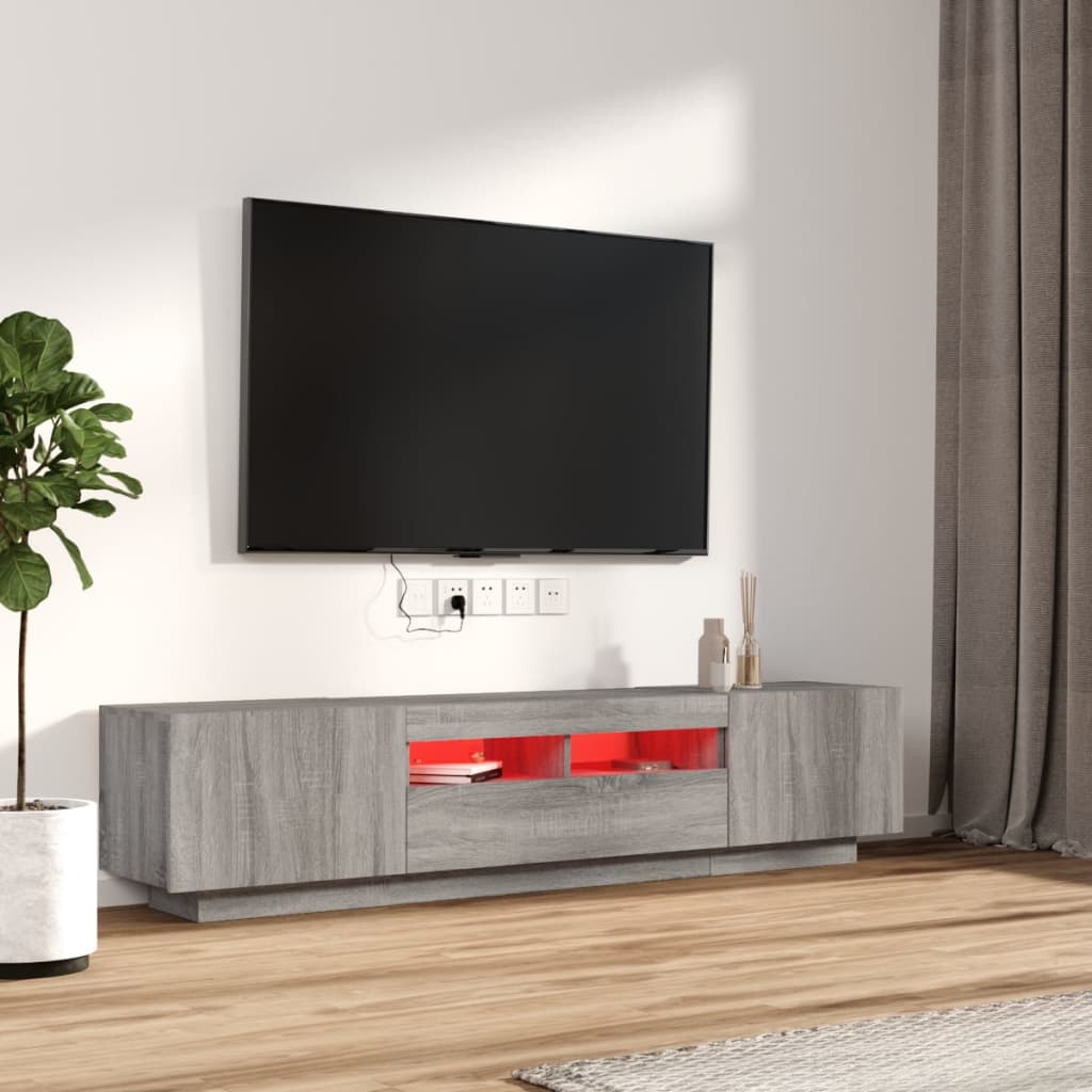 Tv-meubel met LED-verlichting 180x35x40 cm