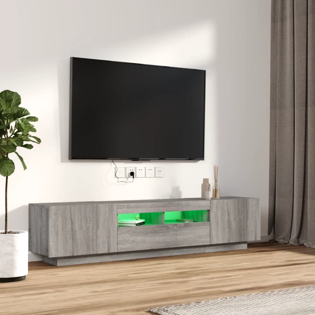 Tv-meubel met LED-verlichting 180x35x40 cm