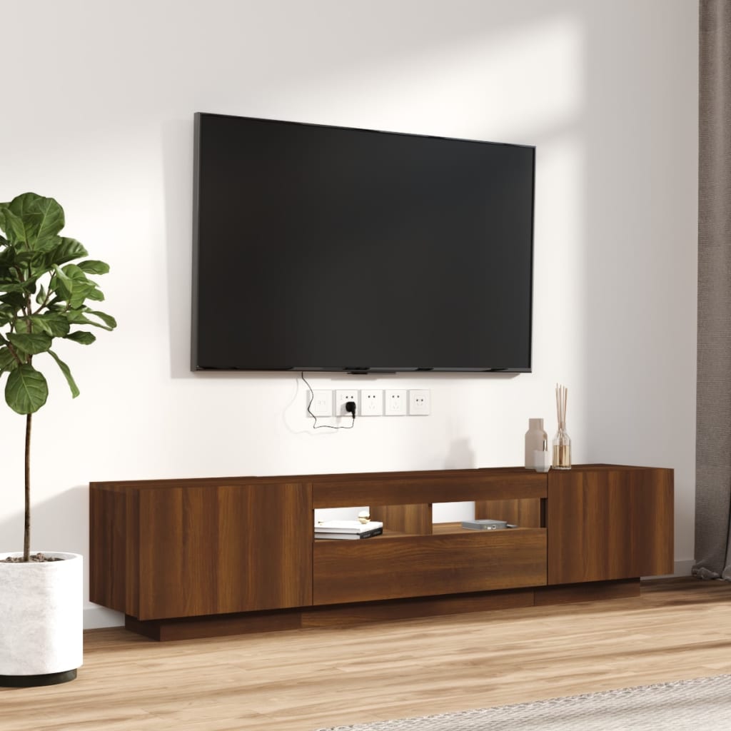 Tv-meubel met LED-verlichting 180x35x40 cm