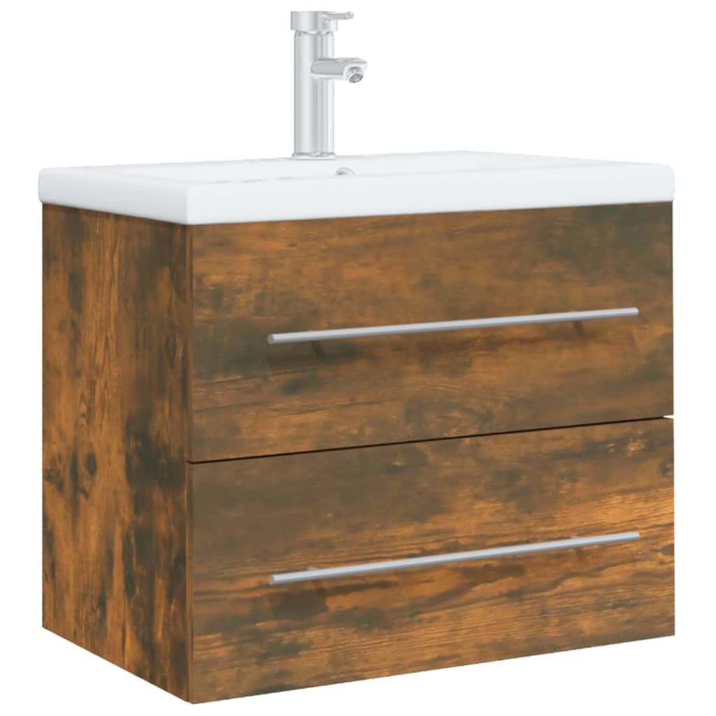 Meuble vasque avec lavabo intégré, fabriqué en bois