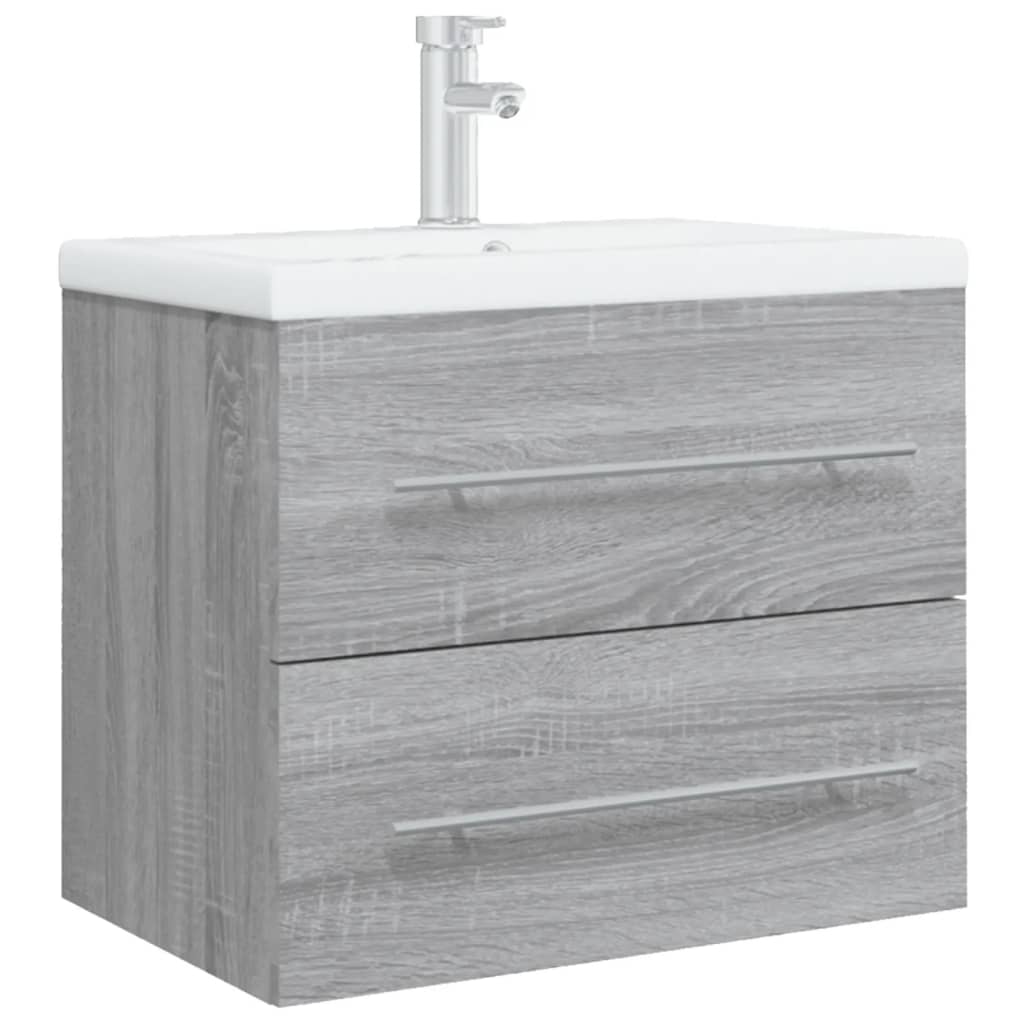 Meuble vasque avec lavabo intégré, fabriqué en bois