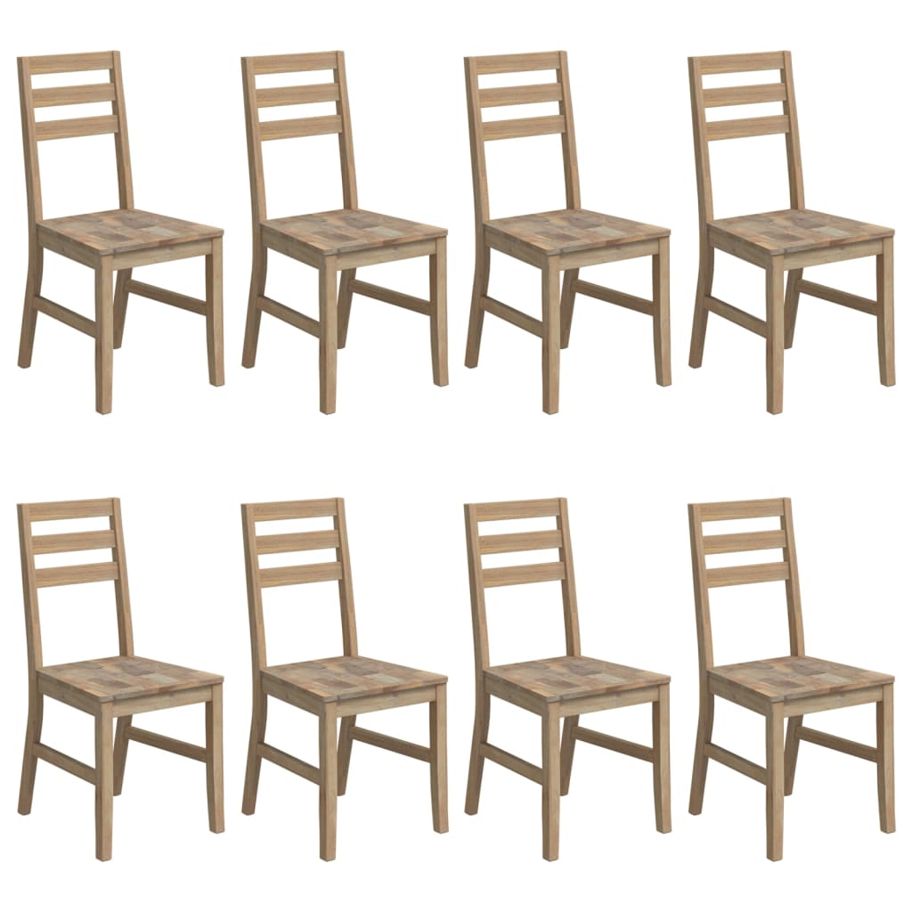 Chaises de salle à manger 6 pcs en bois d'acacia massif