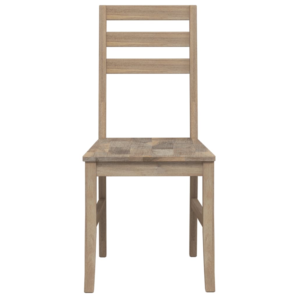 Chaises de salle à manger 6 pcs en bois d'acacia massif