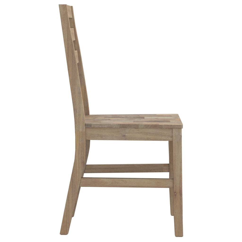 Chaises de salle à manger 6 pcs en bois d'acacia massif