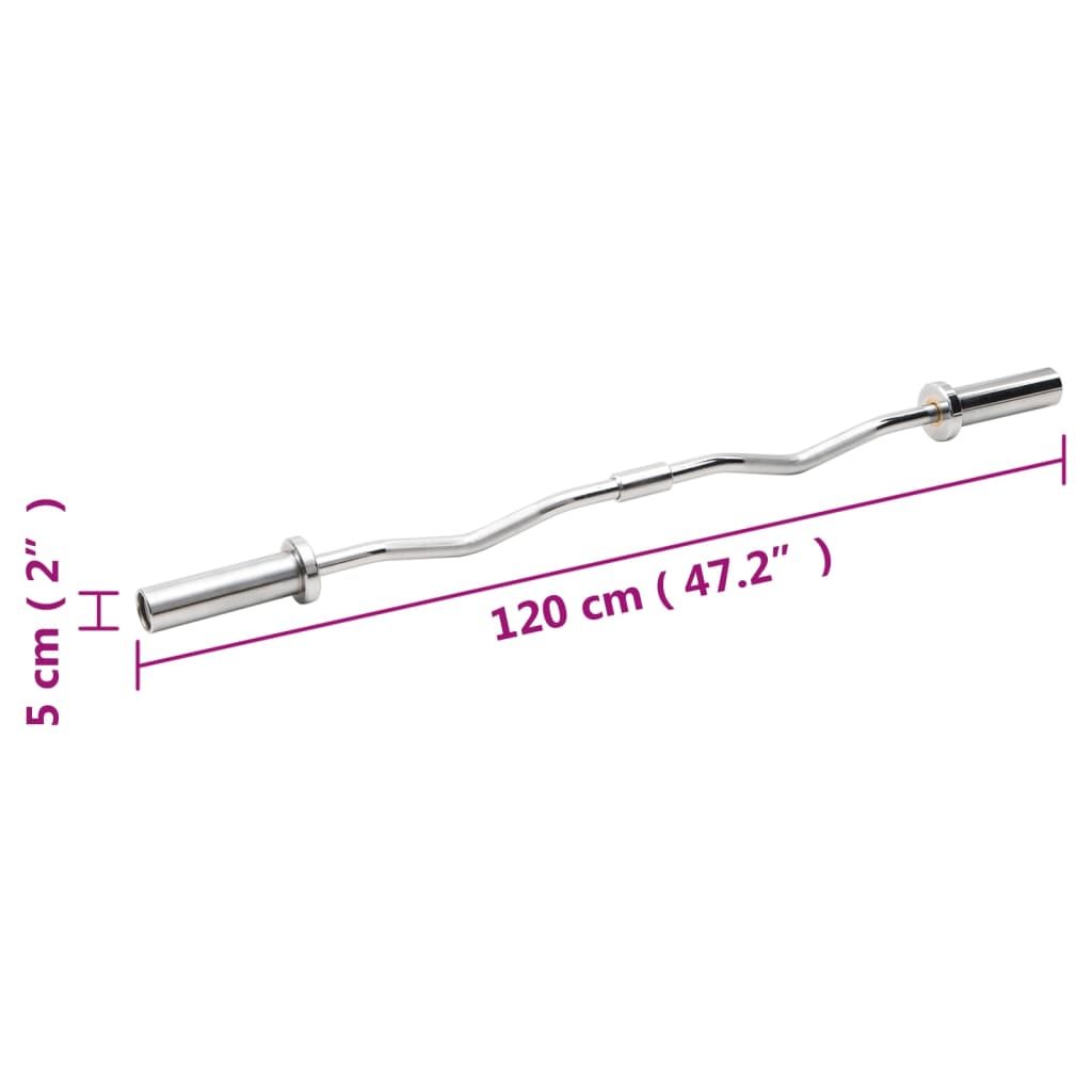 Curlstang olympisch 120 cm staal