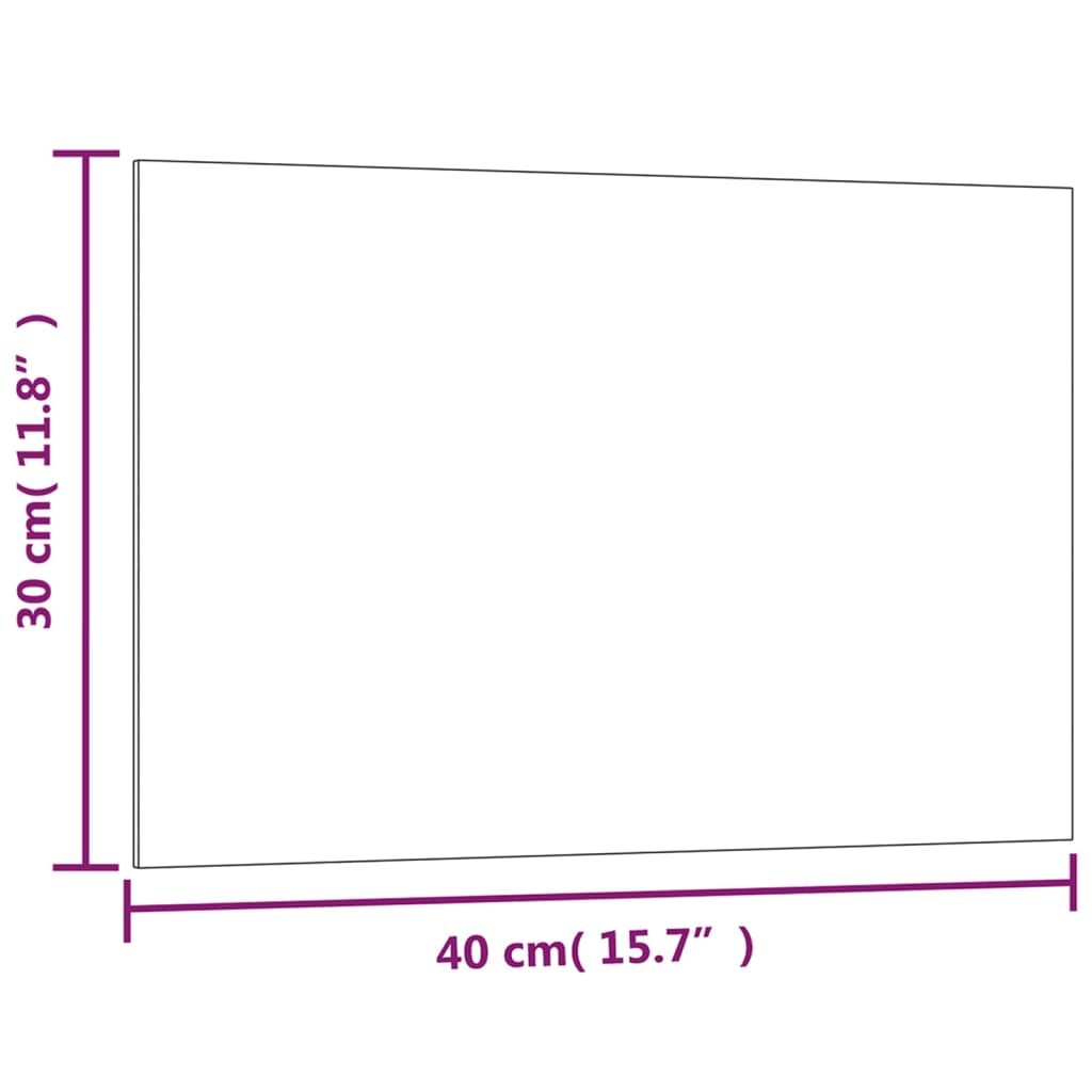 Magneetbord voor aan de wand 60x30 cm gehard glas wit