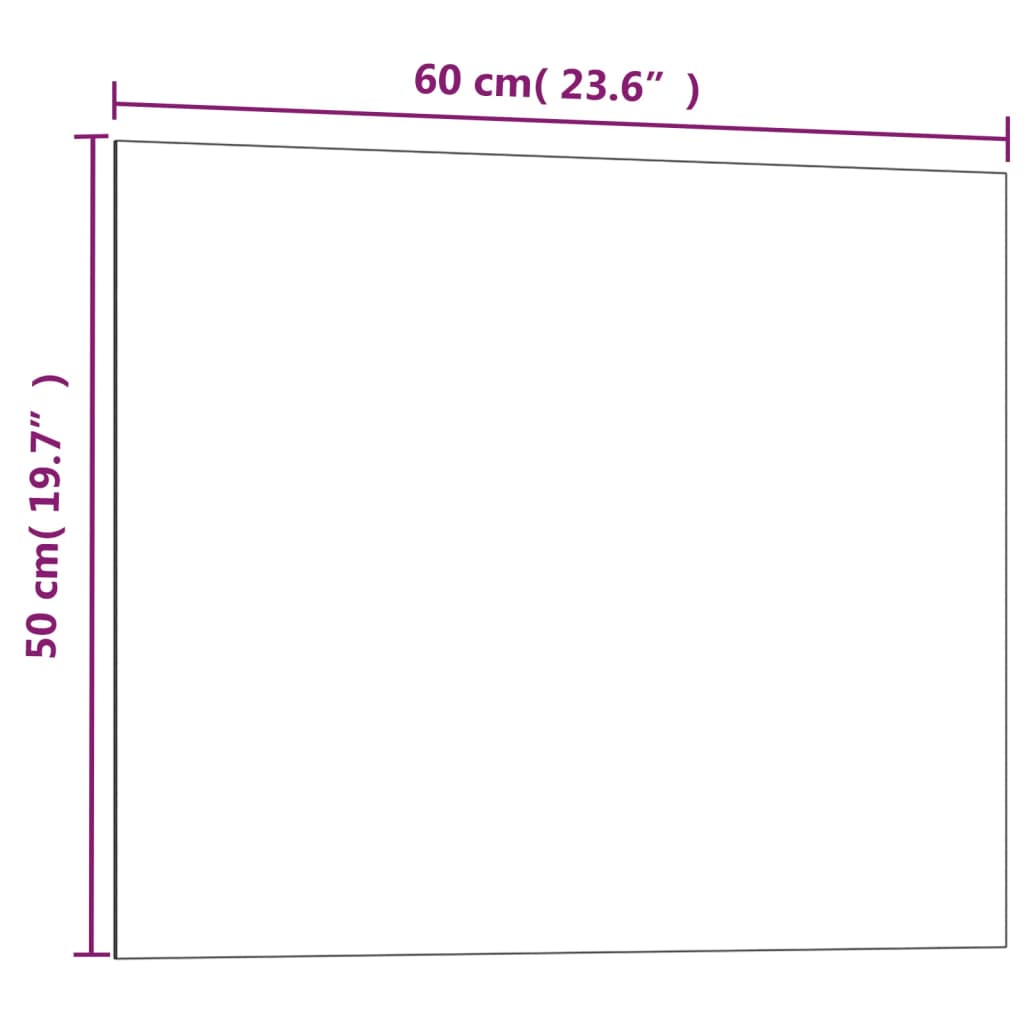 Magneetbord voor aan de wand 60x30 cm gehard glas wit