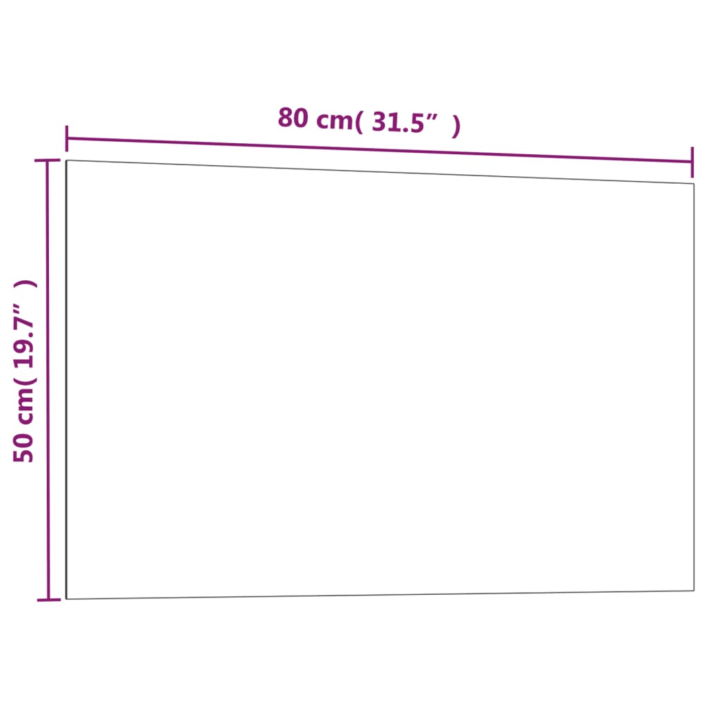 Magneetbord voor aan de wand 60x30 cm gehard glas wit