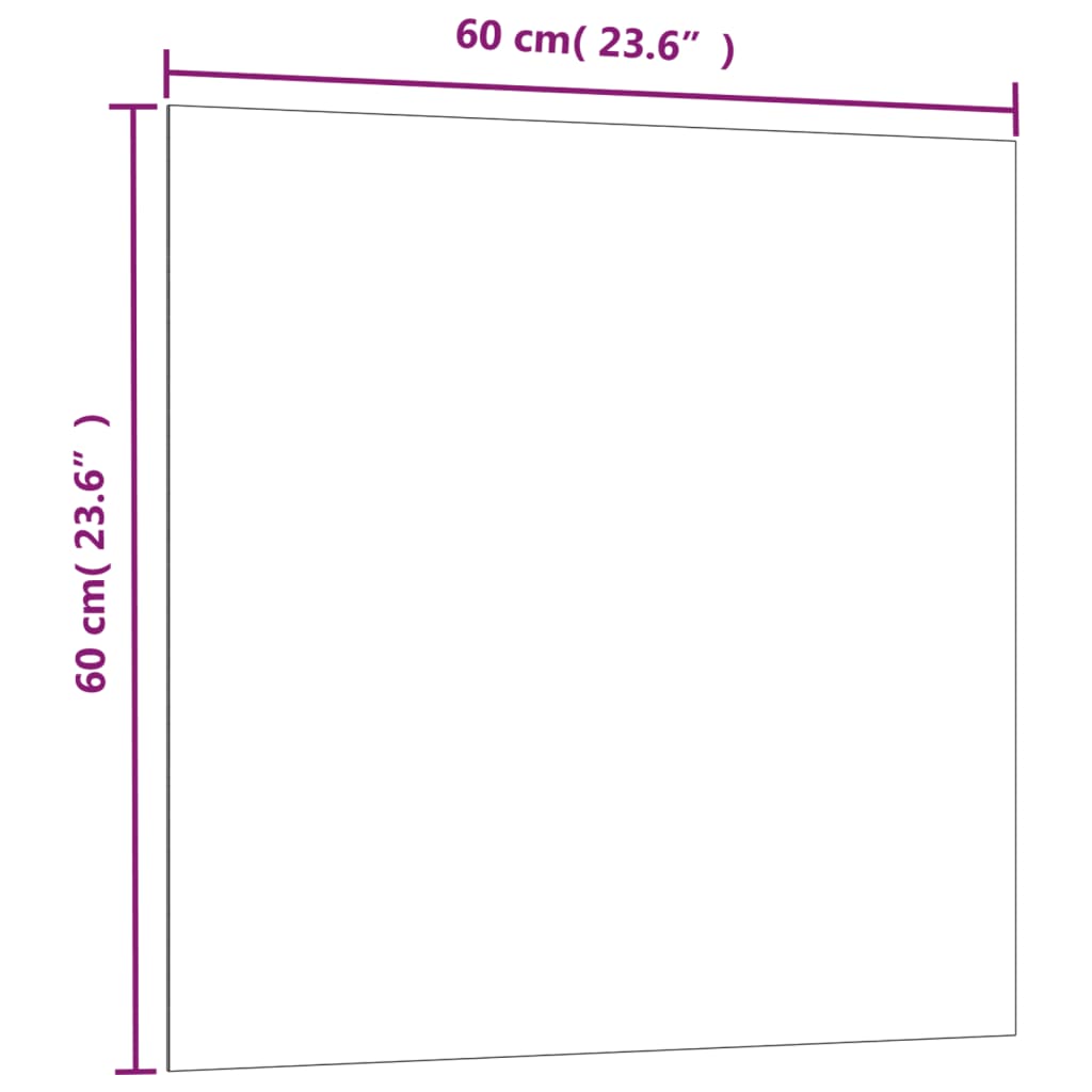 Magneetbord voor aan de wand 60x30 cm gehard glas wit