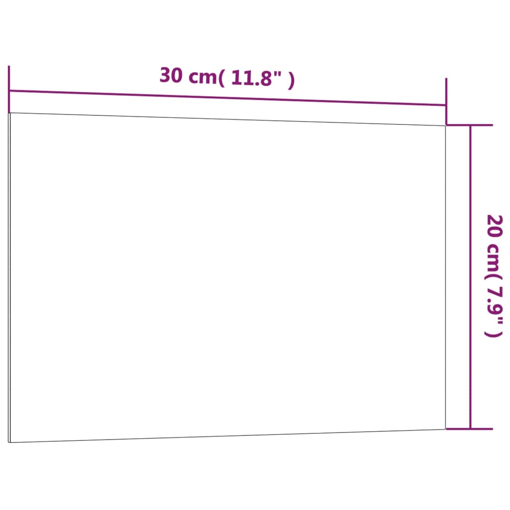 Magneetbord voor aan de wand 60x30 cm gehard glas wit