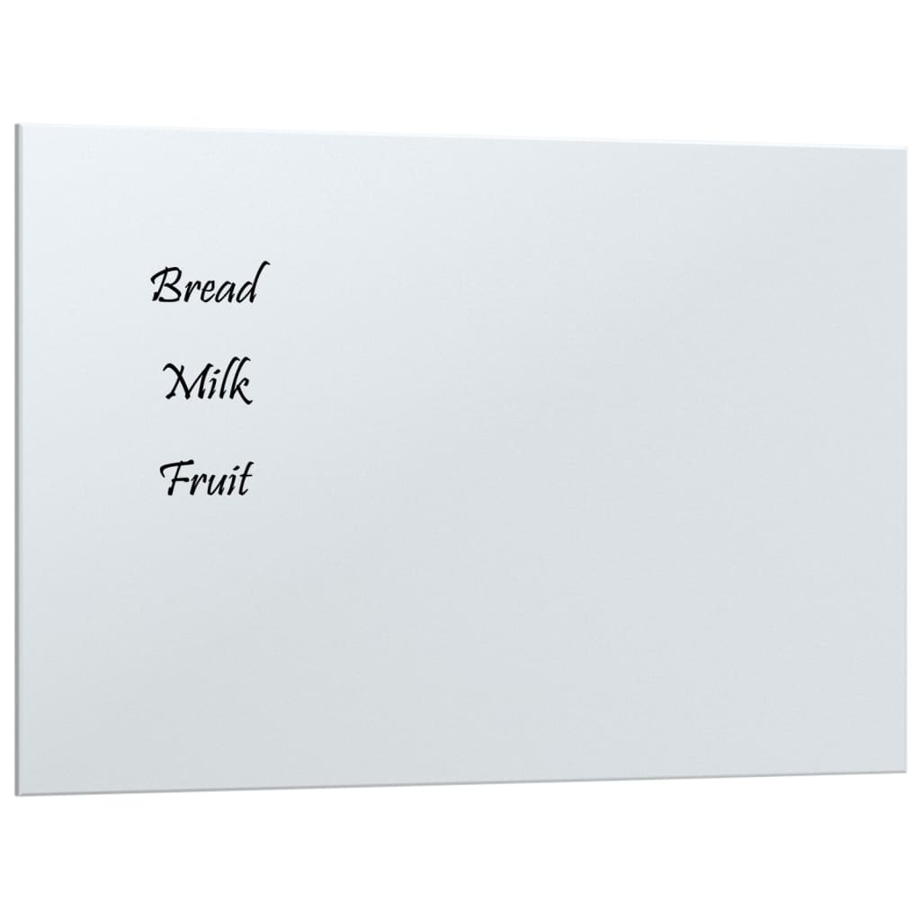 Magneetbord voor aan de wand 60x30 cm gehard glas wit