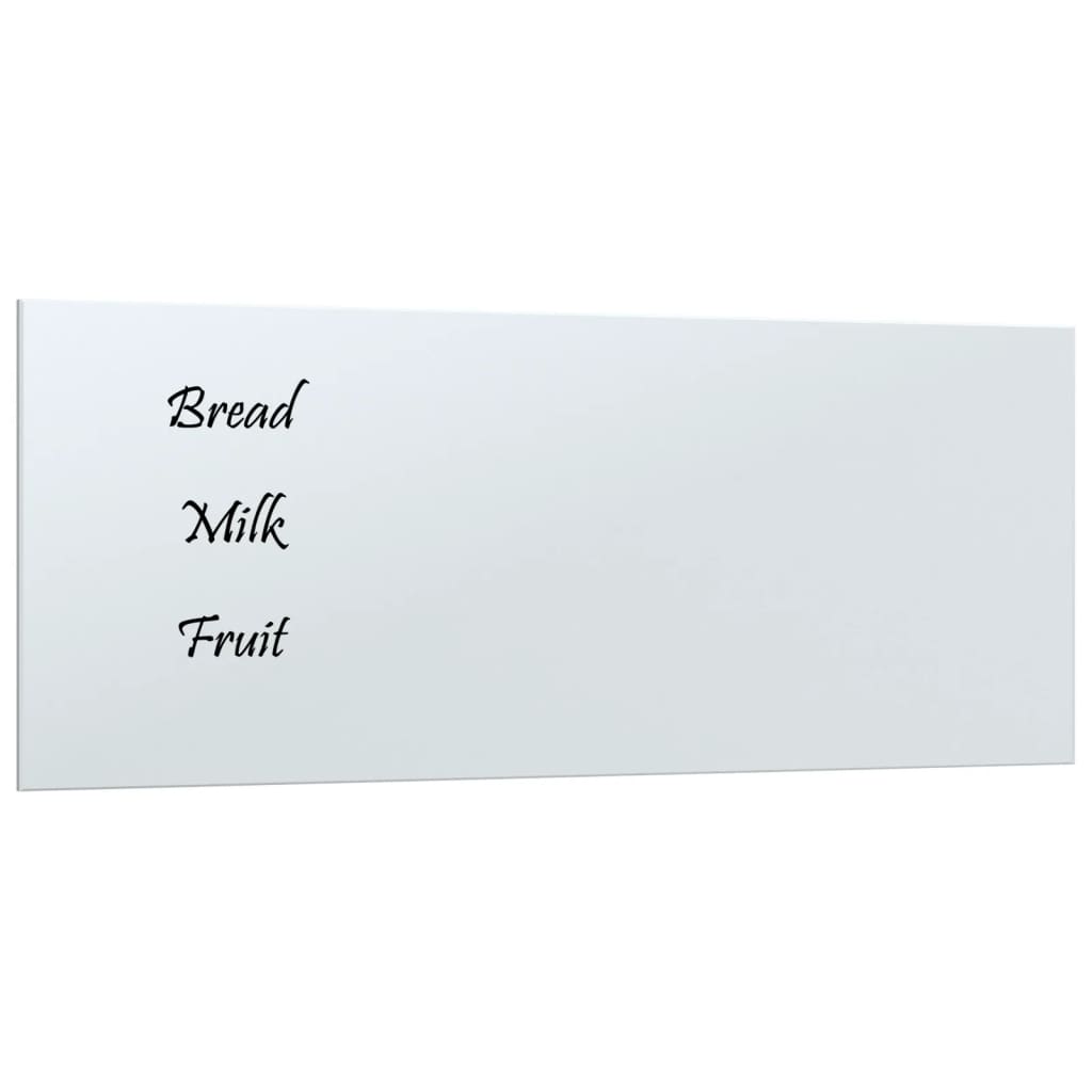 Magneetbord voor aan de wand 60x30 cm gehard glas wit