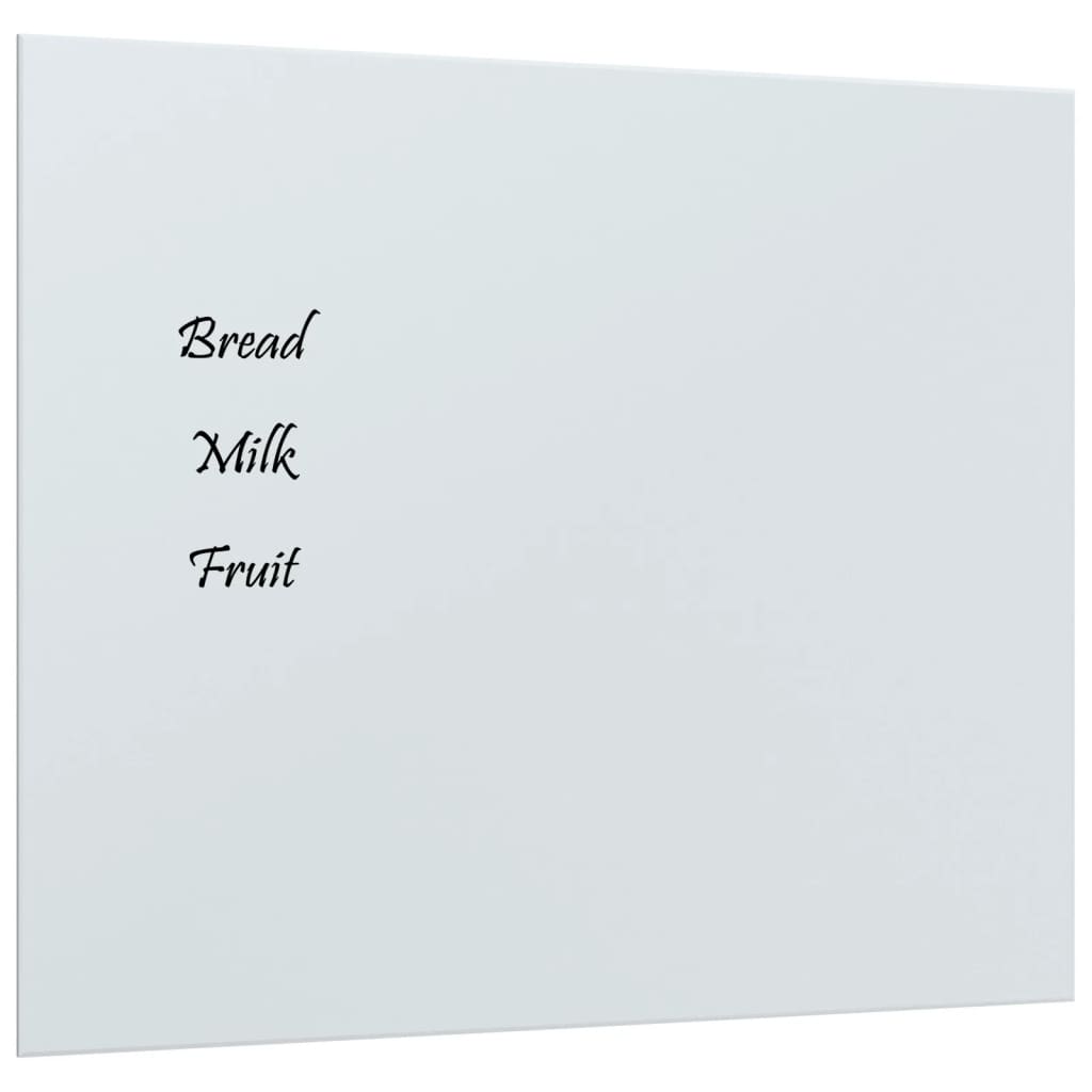 Magneetbord voor aan de wand 60x30 cm gehard glas wit