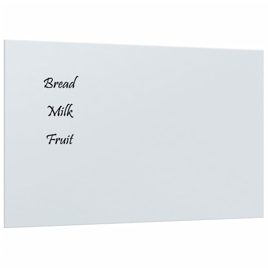 Magneetbord voor aan de wand 60x30 cm gehard glas wit