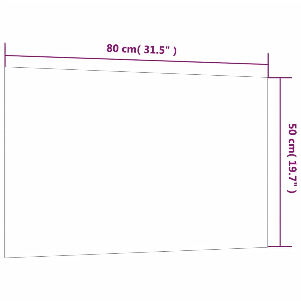 Magneetbord voor aan de wand 60x30 cm gehard glas wit