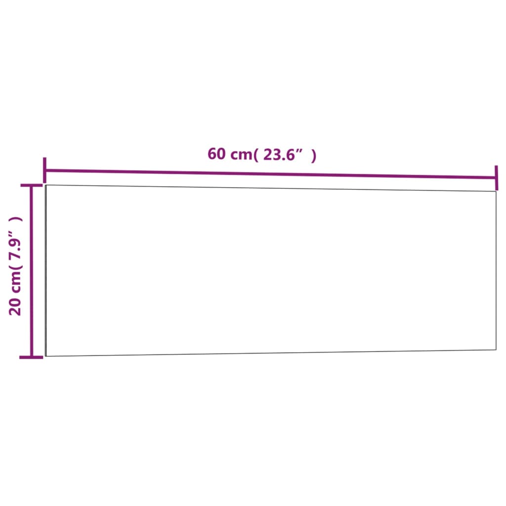 Magneetbord voor aan de wand 60x30 cm gehard glas wit