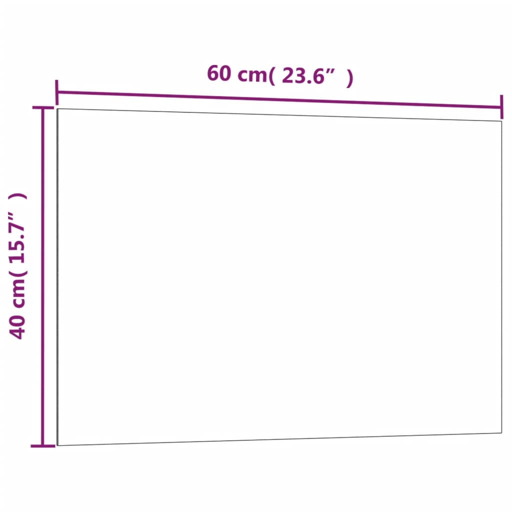 Magneetbord voor aan de wand 60x30 cm gehard glas wit