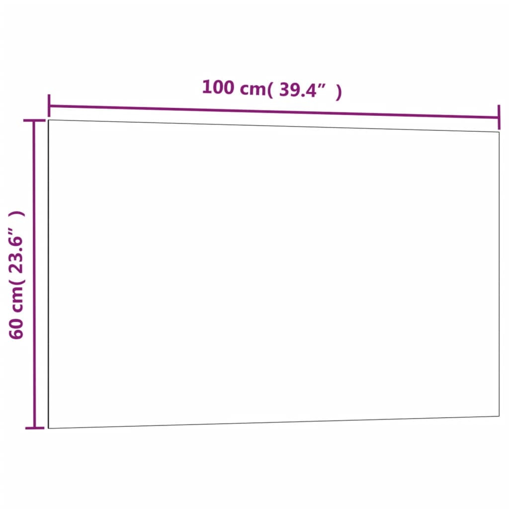 Magneetbord voor aan de wand 60x30 cm gehard glas wit