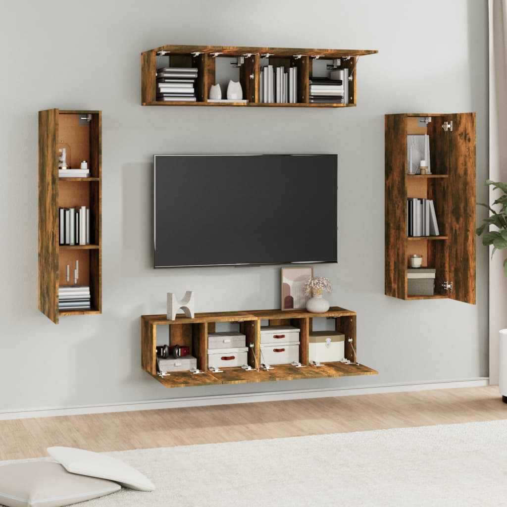 Ensemble de meubles TV 4 pièces en bois